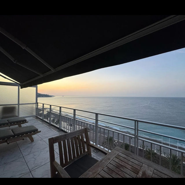 Views of Mediterranean Sea from Le meridien France hotel 