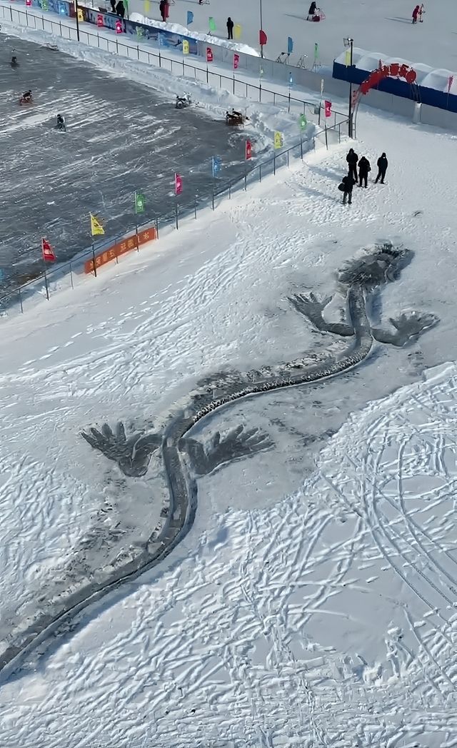 震驚我了南湖公園沉睡了一條龍