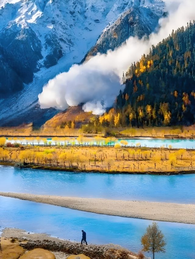 林芝嘅十里桃花同日照金山，真係太震撼啦！