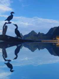 The most serene and beautiful sunset pool experience in Yangshuo