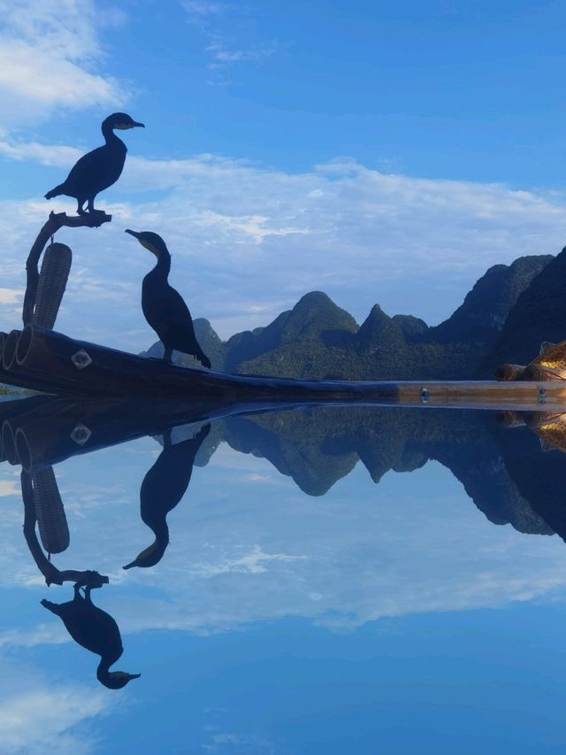 The most serene and beautiful sunset pool experience in Yangshuo