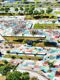 在上海12萬㎡的無動力樂園，79種遊樂設施