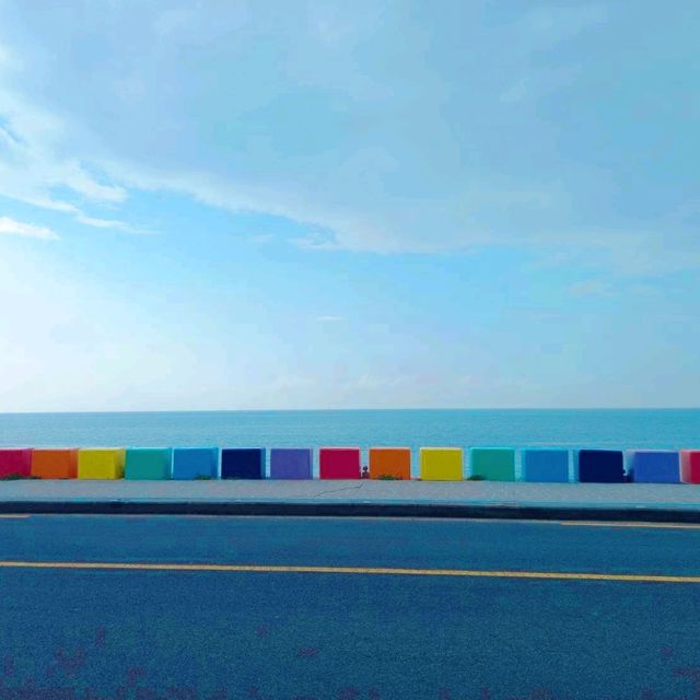 チェジュ島🏝虹🌈の道路