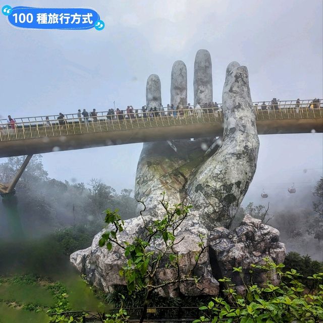 越南峴港-巨大的佛手金橋！巴拿山太陽世界主題樂園