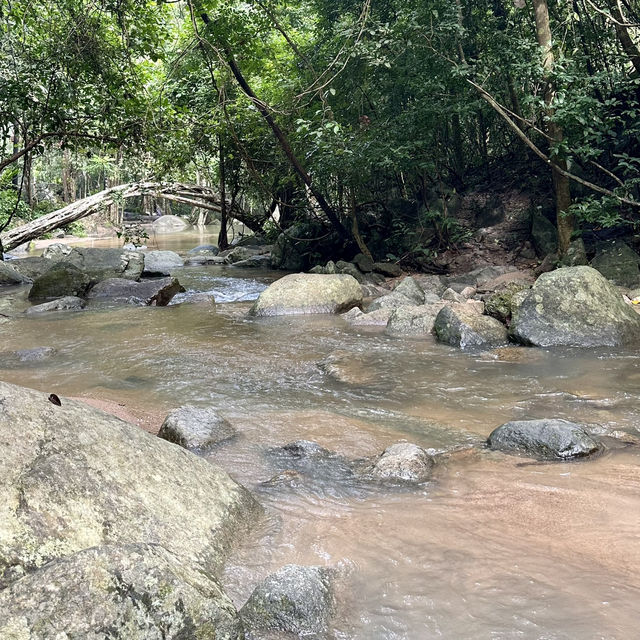 กางเต็นท์สัมผัสธรรมชาติ🌳ฝนพรำๆริมน้ำตกใกล้กรุงเทพ