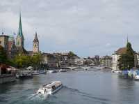 City walk in Zurich Downtown