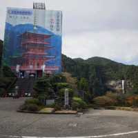 Nachi falls pagoda is under construction