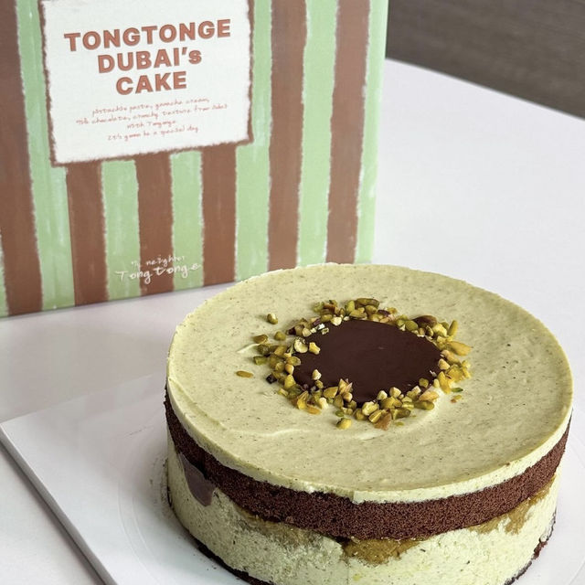【韓国】話題沸騰中のドバイチョコのドバイチョコケーキ💚