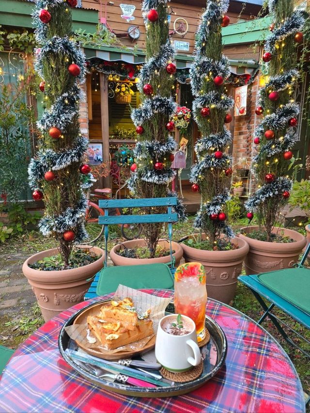 작은 정원 크리스마스가 가득한 카페🎄