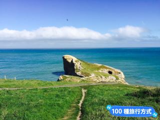 📍紐西蘭。【穿越岩壁的祕密沙灘】Tunnel Beach隧道裡藏著南島的海邊驚喜