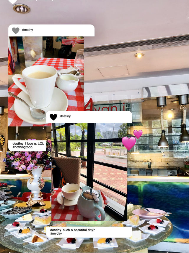 很舒適的一個半自助餐🍕🍝🥤☕️