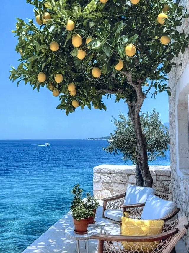 Not Italy—It’s Qingdao! 🍋🌿 Seaside Lemon Café Vibes