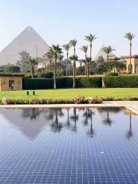Breakfast with the Pyramids view? = priceless 🇪🇬✨