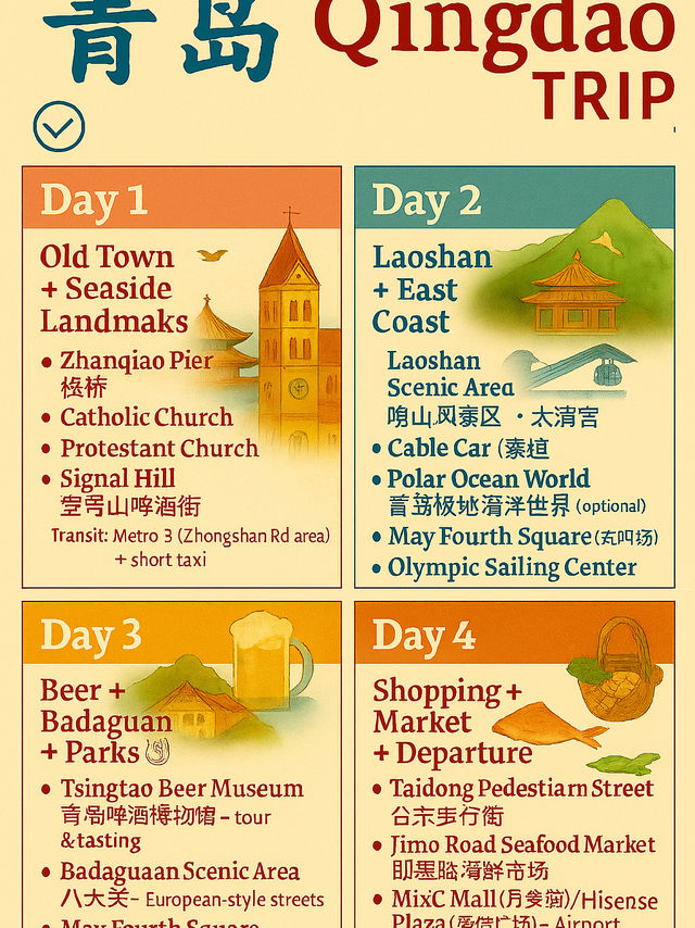 🎒🇨🇳 Qingdao Calling: 4 Days  3 Nights