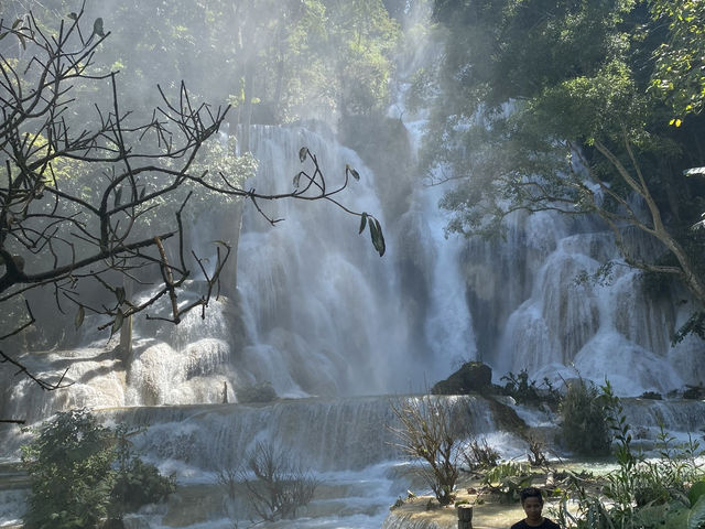 Lost in Kuang Si Paradise 💦🌿 Lost in Kuang Si Paradise 💦🌿