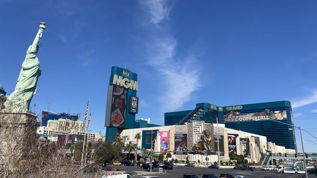 Walk along the Las Vegas Boulevard.