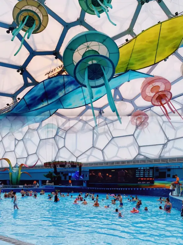 北京水立方,夏季一絲清涼!