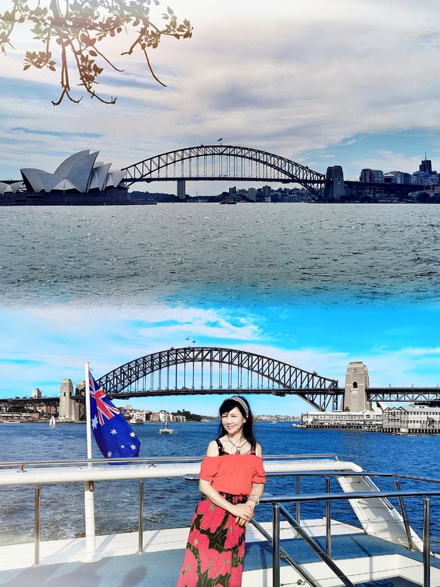 哇！在悉尼海港遊船上欣賞城市地標真是太棒了！