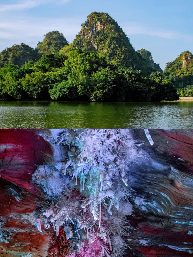 自然奇觀！雲霧繚繞的地下溶洞群。
