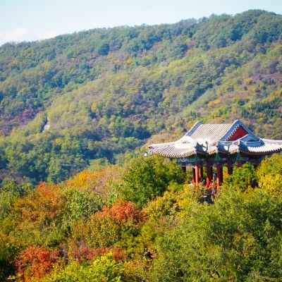 俯瞰城市絕美日落