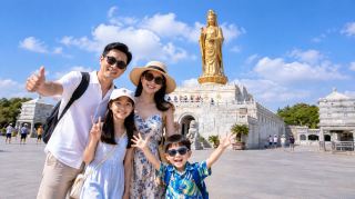 National Day family trip to Mount Putuo, a family of four's stay review