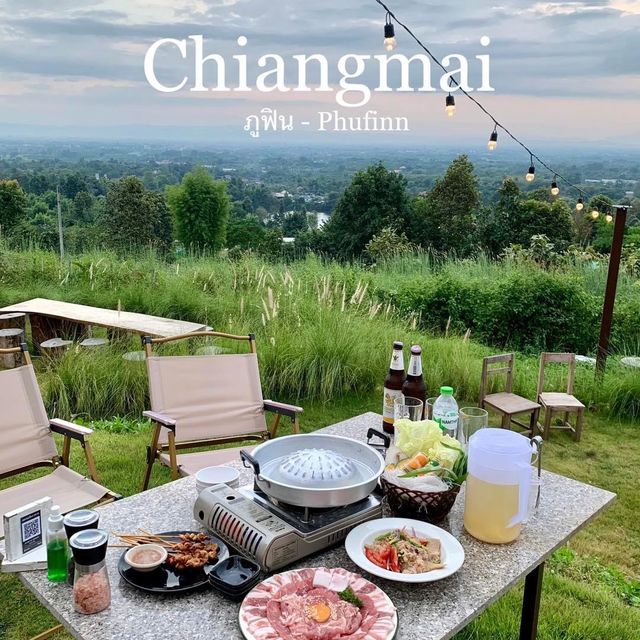 หมูกระทะบนดอย  #เชียงใหม่ #ภูฟิน ⛰️
