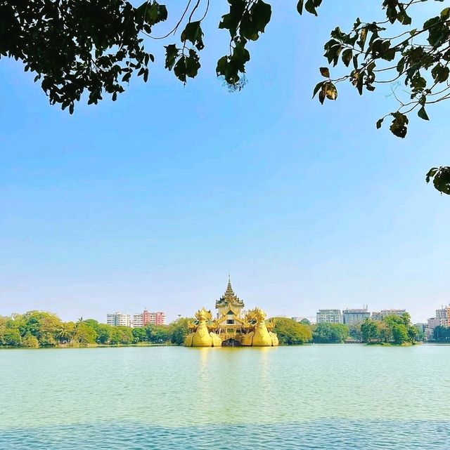 Kandawgyi lake in Yangon 