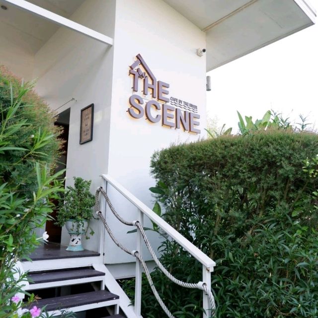 The scene cafe by the river