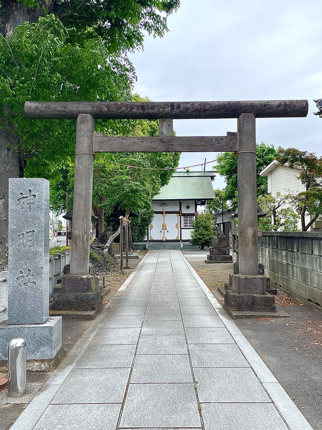 【下染屋神明社/東京都】交通量の多い道路に面している