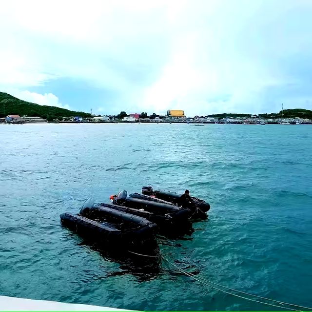 เล่นน้ำที่หาดลูกลม เกาะแสมสาร 