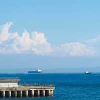 🛣️博多港🌴碧海藍天下的繁忙海港 🌊🚢