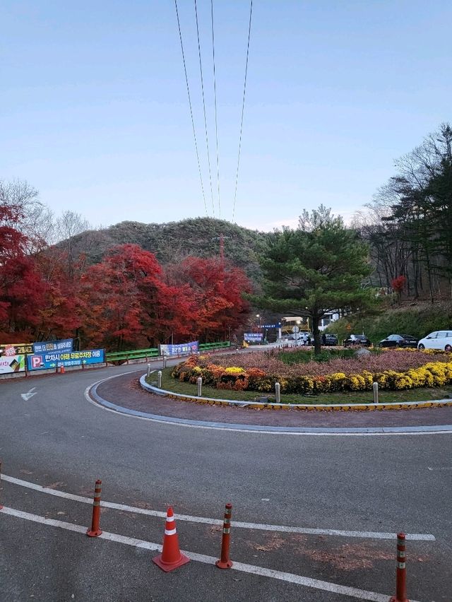 가을단풍과 노을이 아름다운 말티재