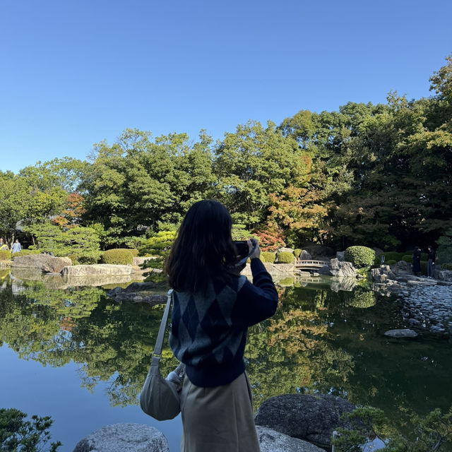 오호리 공원 일본 정원의 고즈넉한 가을 산책 🍁