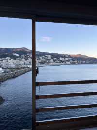 【熱海🇯🇵】海鮮食べ放題！ウェルカムドリンク有！3種類のお風呂を楽しめる最高ホテル🏨