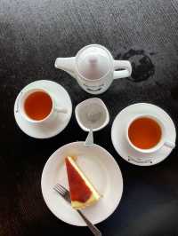 The tea house serves a variety of tea blends