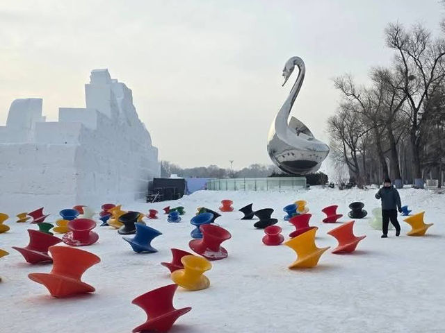 Sun Island Delight: Snow Sculptures and Winter Fun