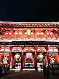 “Sensō-ji at Night: A Glowing Jewel of Tokyo’s Heritage”