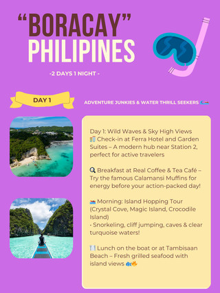 Boracay island itinerary 