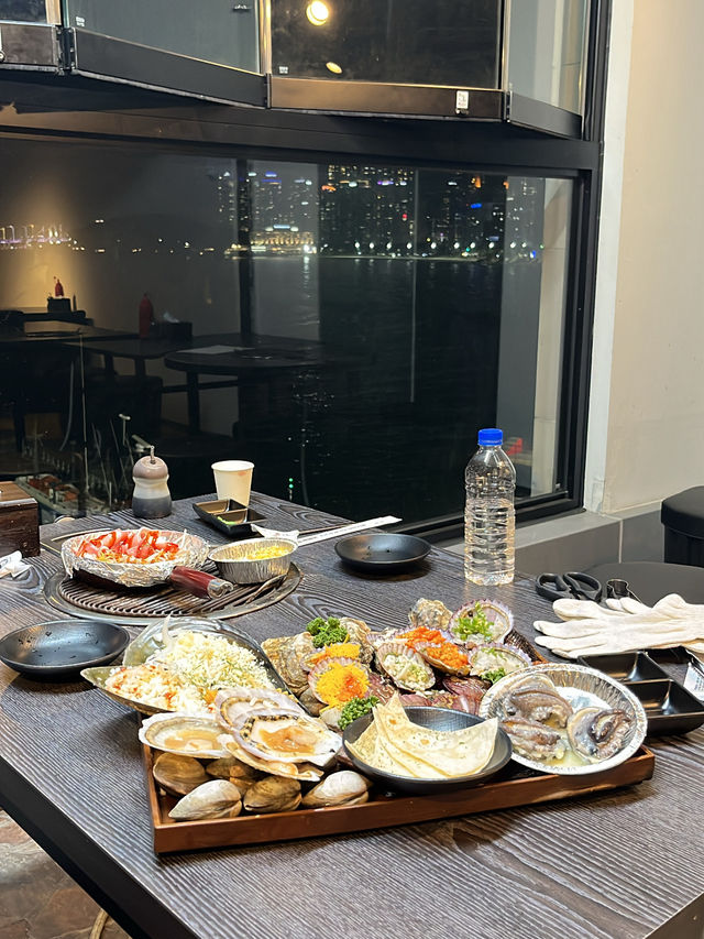 부산 해운대 오션뷰 조개구이 무한리필 맛집!