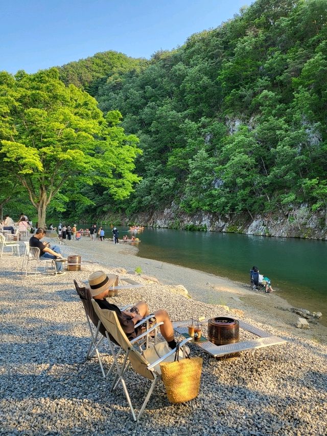 무료카약체험으로 더위 날리는 논산카페