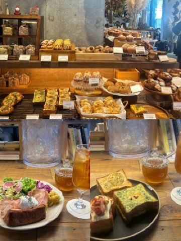 빵과 에스프레소와 꽃다발