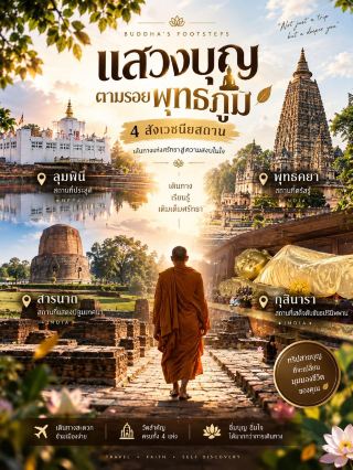 ​เปิดประตูสู่รากเหง้าแห่งศรัทธา: ทริปแสวงบุญและตามรอยพุทธภูมิ 4 สังเวชนียสถาน 🙏✨​