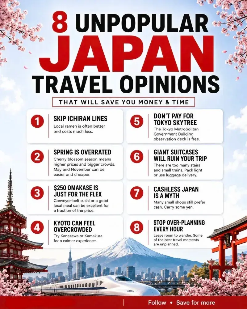8個不為人知的日本旅遊觀點