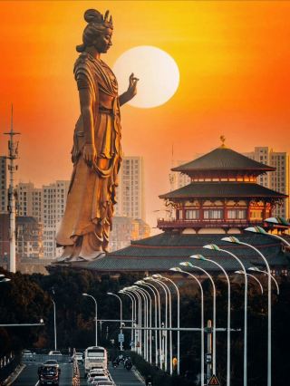 Suzhou Surrealism: Discover the Giant Wu Zetian Statue by Yangcheng Lake