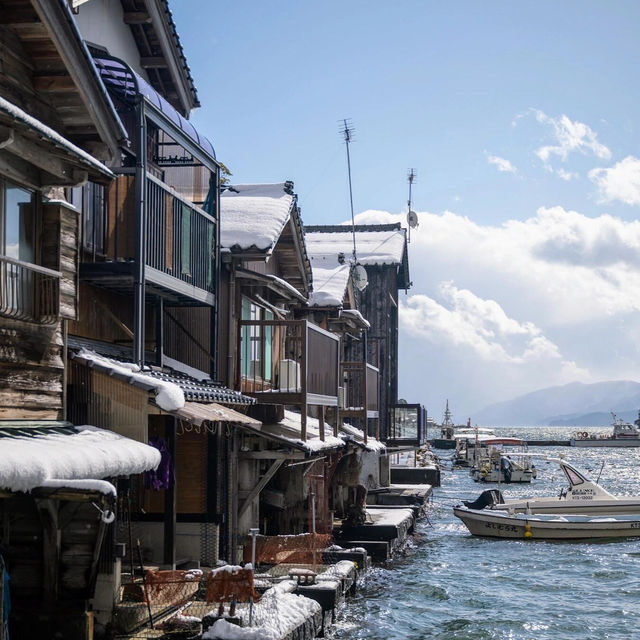 🇯🇵伊根舟屋｜邂逅下雪的海之京都🌨️