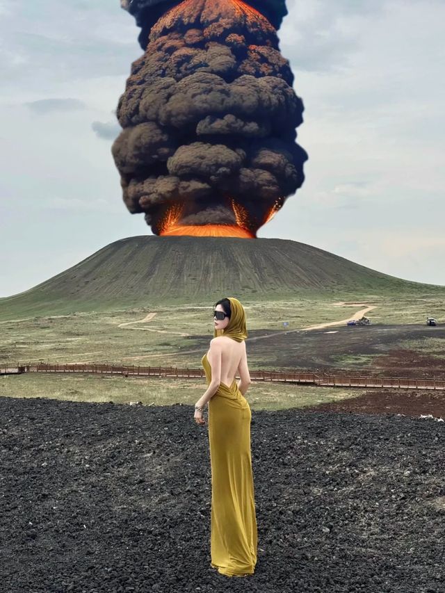 烏蘭察布火山拍到了人生照片，火山爆發！