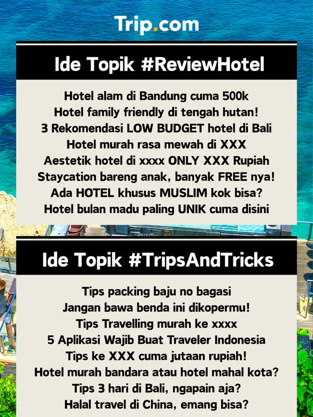 Challenge pertama!! Trip Kemana, buruan~
