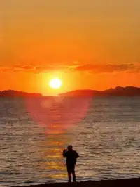 大連傅家莊的落日熔金