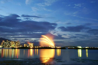 琵琶湖花式噴泉夜景秀