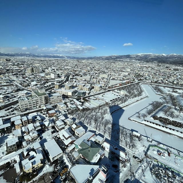 終於去到函館五稜郭塔😍好夢幻🥹雪景中五角星星